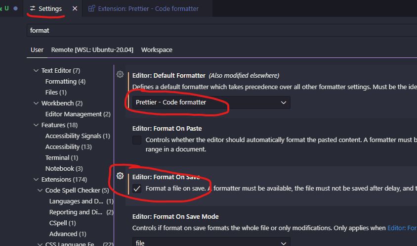 setup auto on save in Vs code